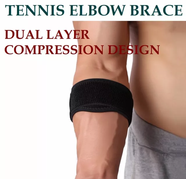 QUALITY Tennis Golf Elbow Support Brace Strap Band Forearm Protection Tendon