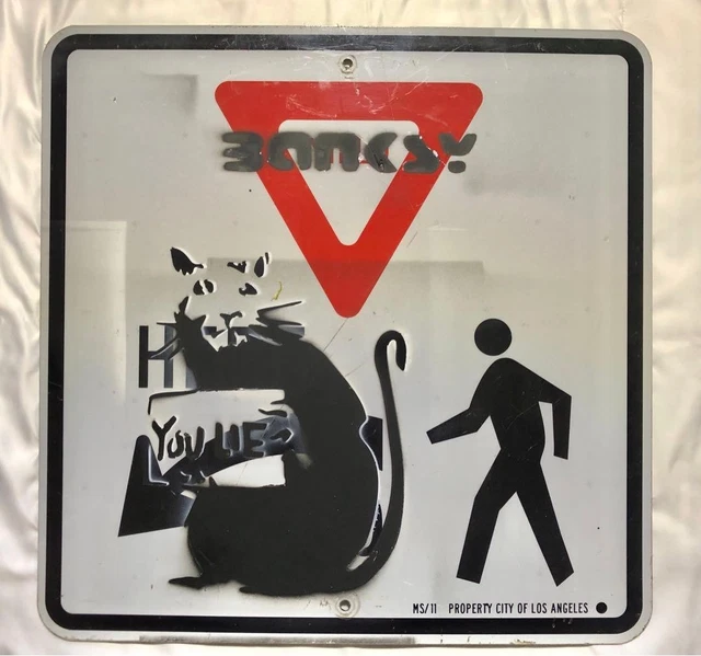 BANKSY U.S. HIGH Value Auction Road Sign JPN Exclusive Import Rare
