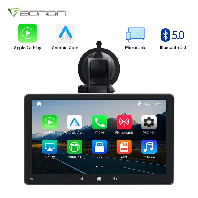 Portable 7" QLED Car Stereo Wireless Android Auto CarPlay Radio GPS Navigator BT