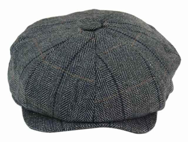Casquette Gatsby "vendeur De Journaux" En Lin Et Coton - 8 Panneaux Taille Ajustable