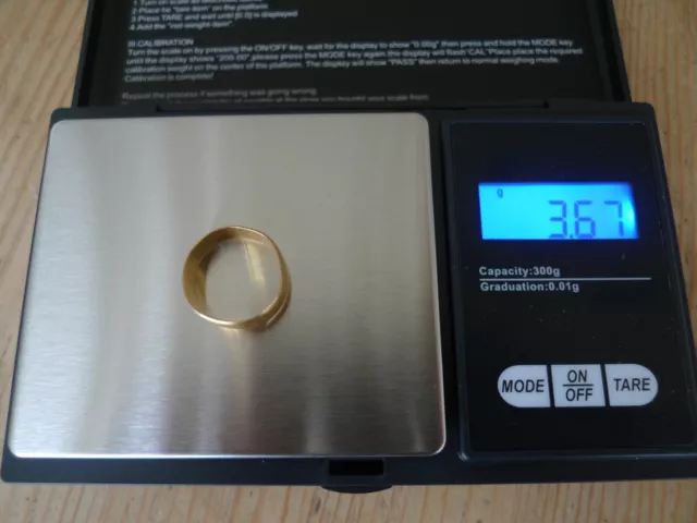 SCRAP GOLD 22ct WEDDING RING 3.67 grams