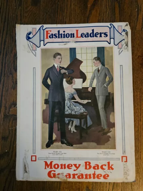 Print Ad 1920s Fashion Leaders Vintage Cardboard Ad