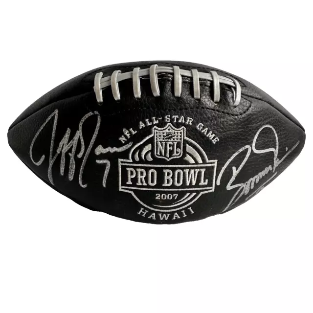 Signed Football NFL Pro Bowl 2007 Hawaii All Star Game Black Autographed Leather