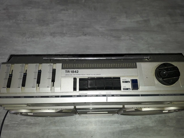 Poste Radio Cassette Schneider TR8457 Ghettoblaster Boombox - Pour Pièces