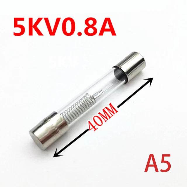 5pcs 5KV Special Microwave Oven Fuse 0.6-0.9A Glass Tube Fuse 700MA