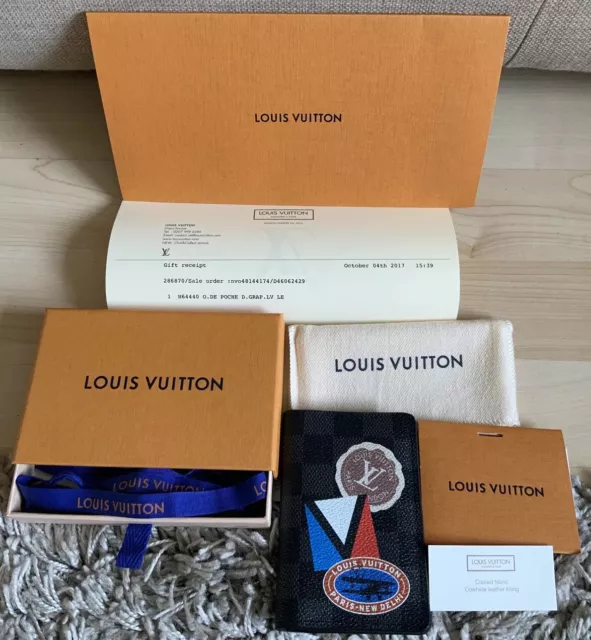 Auth Louis Vuitton Damier Organizer De Poche N63145 Card Case