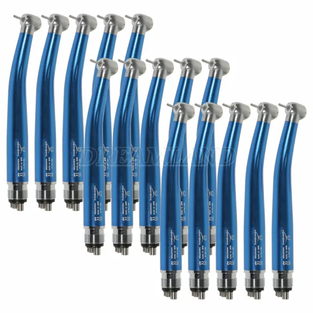 15Pcs Popular Standard Dental High Speed Handpiece Air Turbine 4H Blue Color CM4