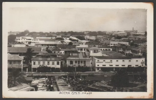 GOLD COAST / GHANA postcard-size photo Accra rooftop view