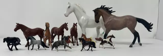 Breyer Reeves Miniature Horses Toy Figurines Lot of 6,3 ERTL, 1 Mustang Collecta