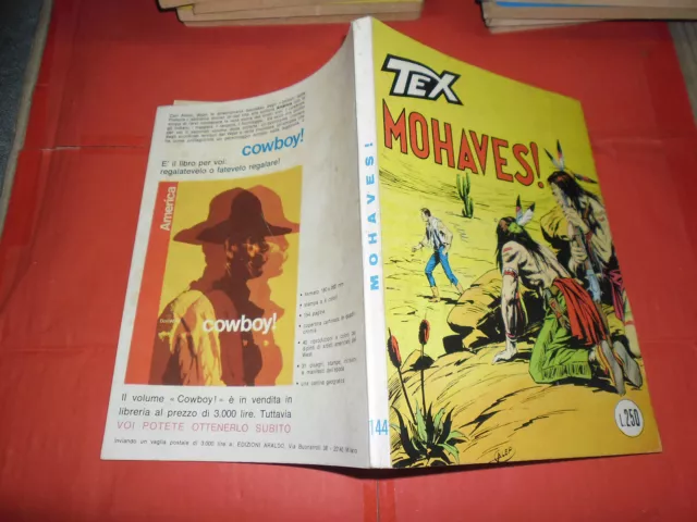 TEX GIGANTE da lire 250 in copertina N°144 a-ORIGINALE 1 edizione AUDACE BONELLI