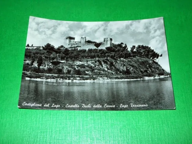 Cartolina Castiglione del Lago - Castello Duchi della Cornia - Lago Trasimeno