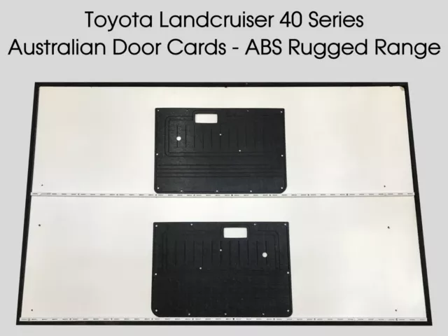 Black ABS Waterproof Door Cards Fits Toyota Landcruiser FJ40 FJ45 x2 2