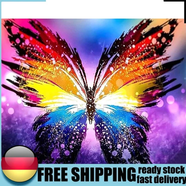 Kit de pintura al óleo por números color mariposa hágalo usted mismo imagen dibujo pared artesanía regalos DE