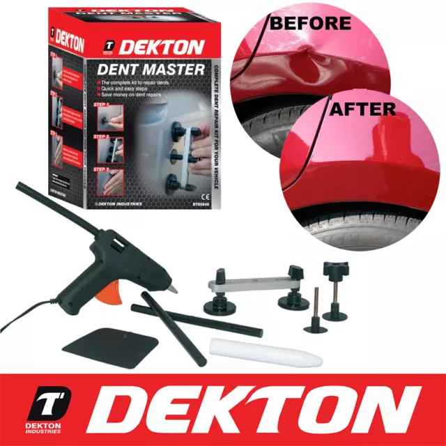 Dekton Car Dent Remover Kit Dent Master Bodywork Panel Puller Removal Glue PDR