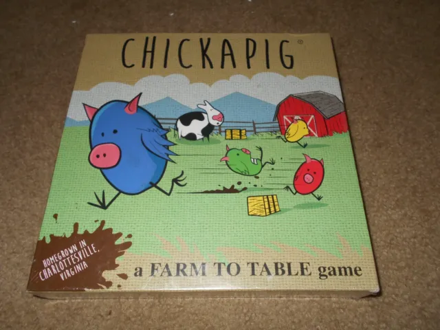 Chickapig Strategic Board Game Family Friendly Game For 2 or 4 Players - New
