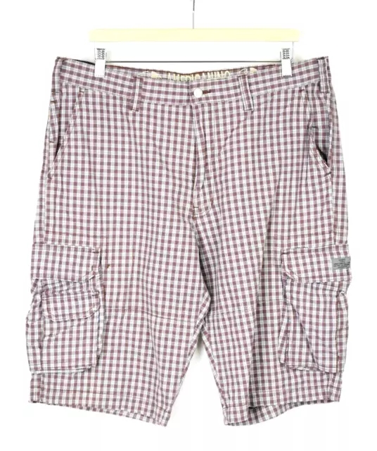 AMERICANINO Short Homme ( Ue ) 56 Décontracté Poches Cargo à Carreaux