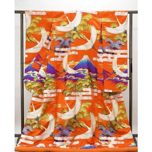 Japanese traditional kimono Uchikake pure silk for Wedding From Japan 2309_03