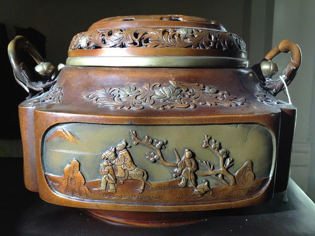 ORIGINAL  Antique Rare Chinese Bronze urn Ming Dynasty Xuande 17th century