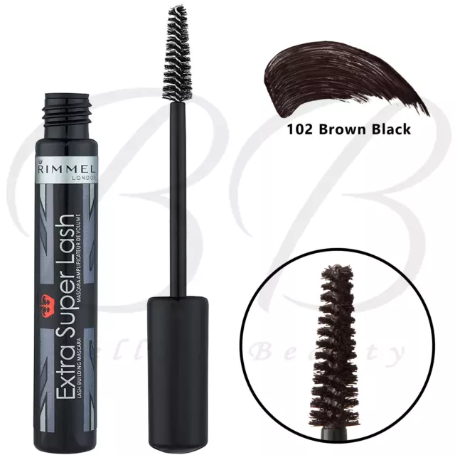 RIMMEL London Extra Super Lash Building Mascara 8ml - 102 Brown Black *NEW*