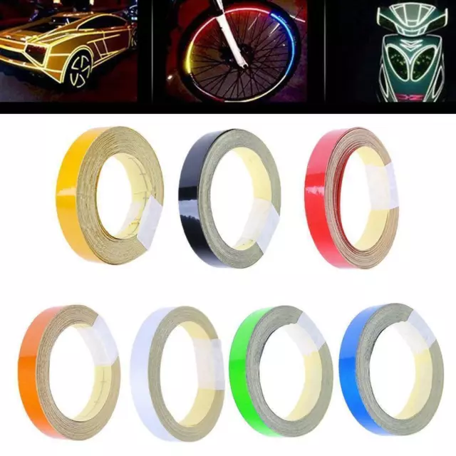 Reflective Safety Conspicuity Warning Tape DIY Sticker Decal 1cmx5m Roll