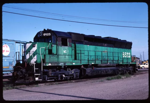 Original Rail Slide - WC Wisconsin Central 6523 Fond du Lac WI 7-19-1988