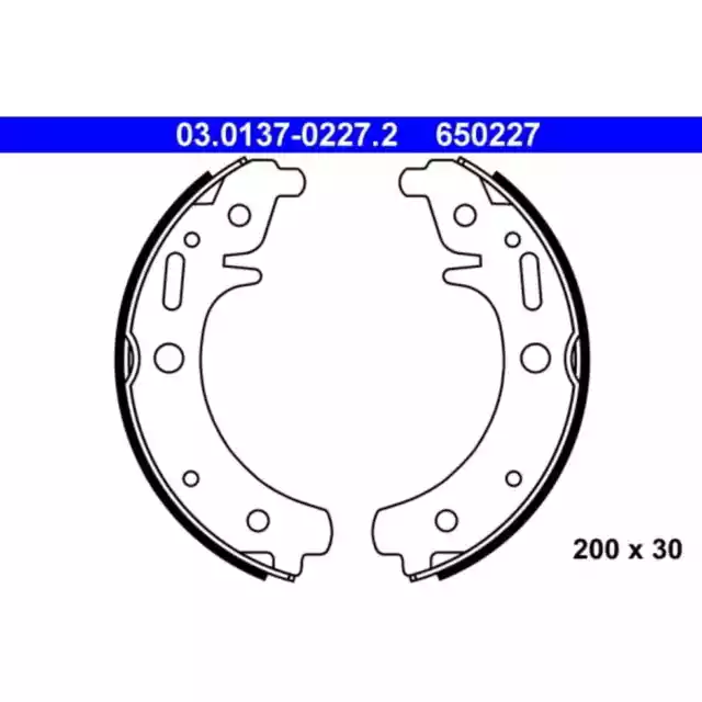 Bremsbackensatz ATE 03.0137-0227.2 für Trabant P 601 Universal Tramp