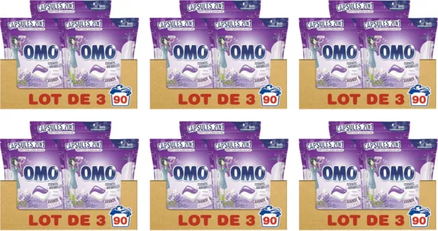 OMO Essences Naturelles 2en1 - Lessive 90 capsules Lavande et Patchouli3