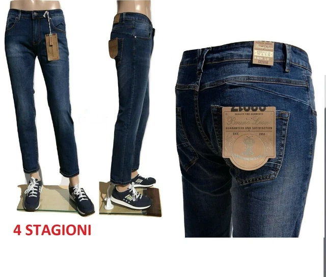 Jeans Uomo Mezza Stagione Bruno Leoni Elasticizzato Classico Regular Fit  46/54