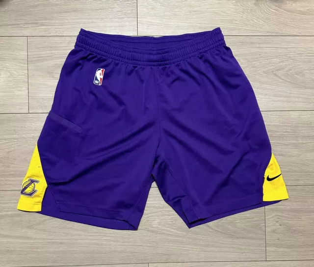 Nike Dri-fit Lakers Practice Crewneck Sweater Long Sleeves Sz M-Tall  AV1389-504