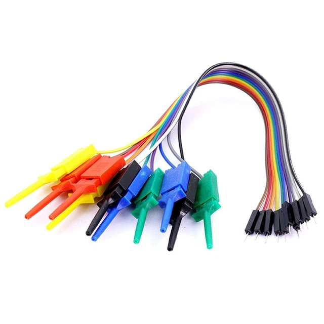 Logic Analyzer Testing Kit with Flexible 25cm Cable and Spring Loaded Clips