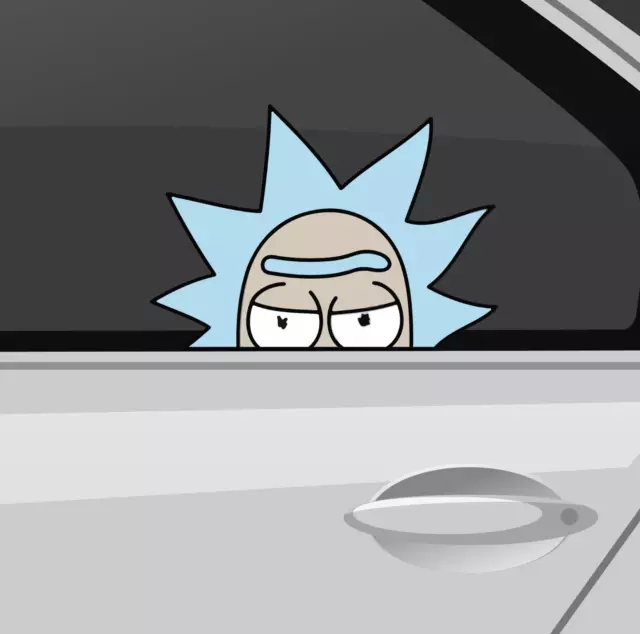 Rick and Morty (Rick) Peeking Window Sticker Fan Art VINYL DECAL FUNNY CAR