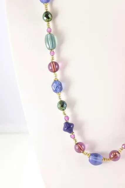 Very Pretty Liz Claiborne Multicolored Beaded Necklace Statement 2