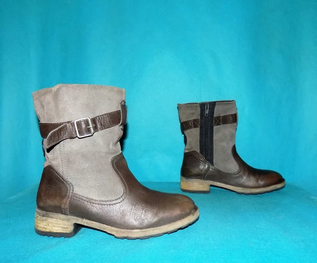 bottines boots PATAUGAS  en cuir marron  pointure 37 EUR