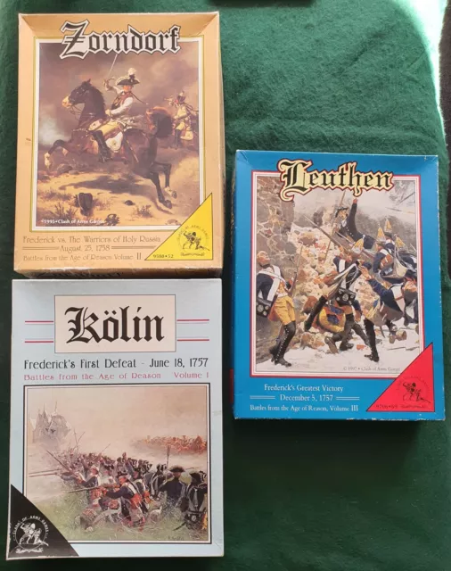 KOLIN, ZORNDORF & LEUTHEN  Battles Age of Reason Vol 1, 2 & 3. Frederick the Grt