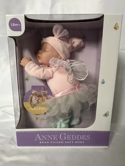 Anne Geddes 579108 Baby Fairy Baby Doll 9 inch Soft Bean Filled Body BNIB