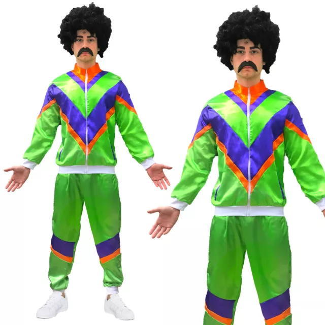 80s Scouser Stag Do Mens Adult Retro Shell Suit Fancy Dress Costume Tracksuit