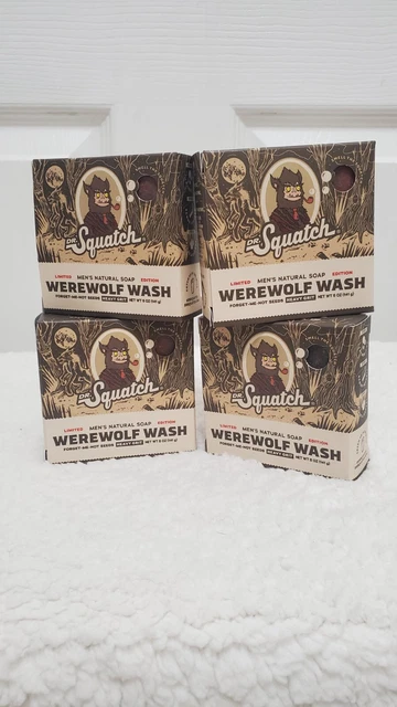 (4) Dr. Squatch Werewolf Wash Bar Soap 5oz Halloween