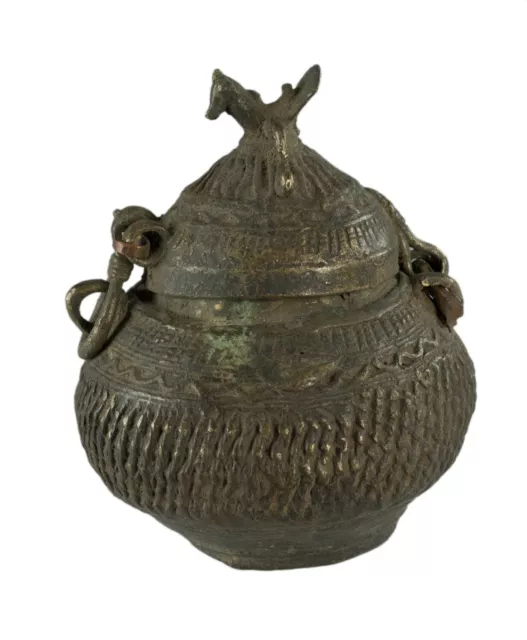 Dhokra -ex Vaso - Per Gioiello IN Ottone - Arte Tribale Di Bastar IN India 1557