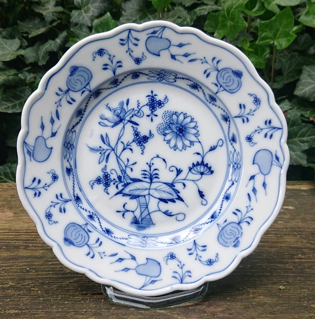 Vecchio Ernst Teichert Meissen Torta Piatto Blu Cipolla Ø 19,0 CM