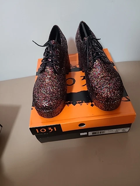 SCARPE COSTUME HALLOWEEN Bianco Platform Anni 70 Sabato - Foto 14