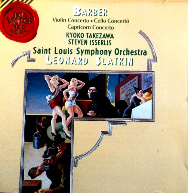 Barber - Violin Concerto, Cello Concerto, Capricorn Concerto, Slatkin - CD, VG