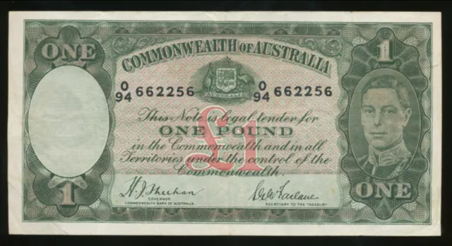 Australia 1938 One Pound £1 Sheehan/McFarlane Mc45/R29 - Very Fine