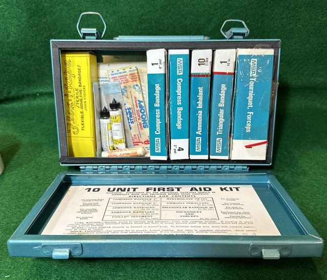 VINTAGE FIRST AID Kit, MSA Mine Safety Appliance Co. Pittsburgh PA