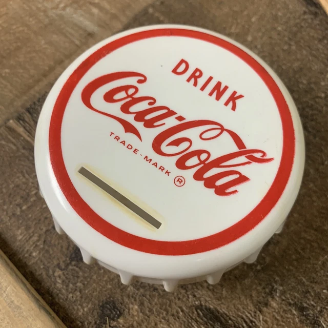 vintage coca cola plastic trade mark bank