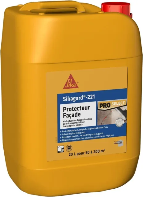 Sikagard 221 Protection Façade Hydrofuge Imperméabilisant Invisble Effet Perlant