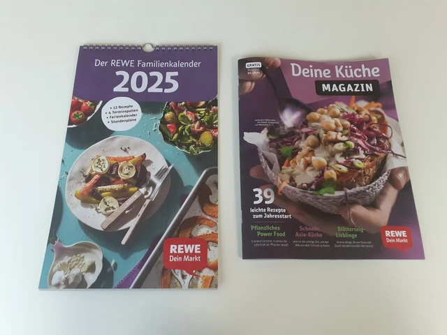 KALENDER 2025 + Magazin, Der Rewe Familienkalender, mit Stundenplan