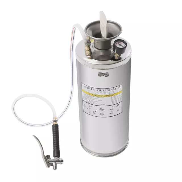 Hand-Pump Stainless Steel Sprayer 0.2-0.4MPA 2 Gal Steel Sprayer with 1.2m Hose