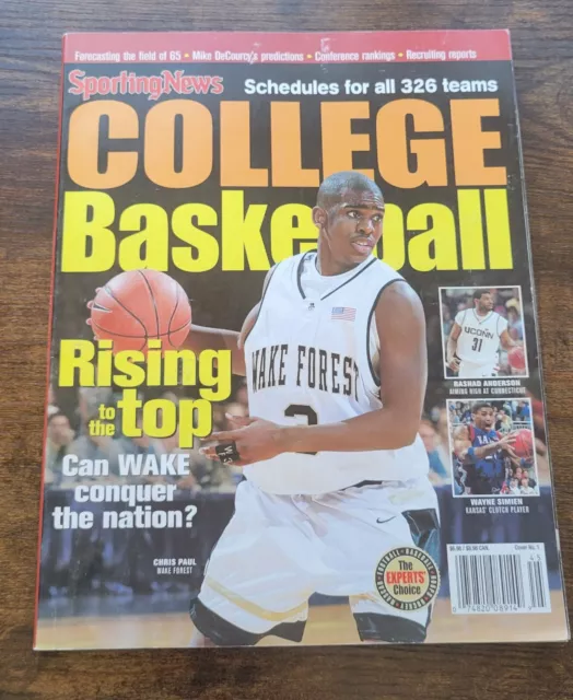 2004-05 Chris Paul Rookie Sporting News Magazine Wake Forest Suns NBA Cover 1