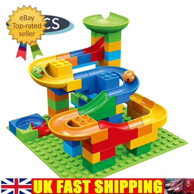 84PCs Ball Marble Run Building Block Maze Kids Toy Construction Race  Track