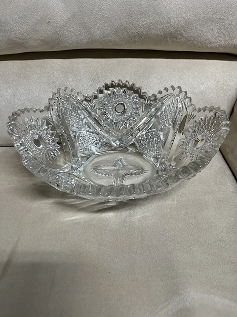 Rare American Brilliant Cut  Glass Crystal bowl